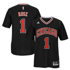 Maillot De Basket Chicago Bulls Derrick Rose 1 Manches Courtes Noir